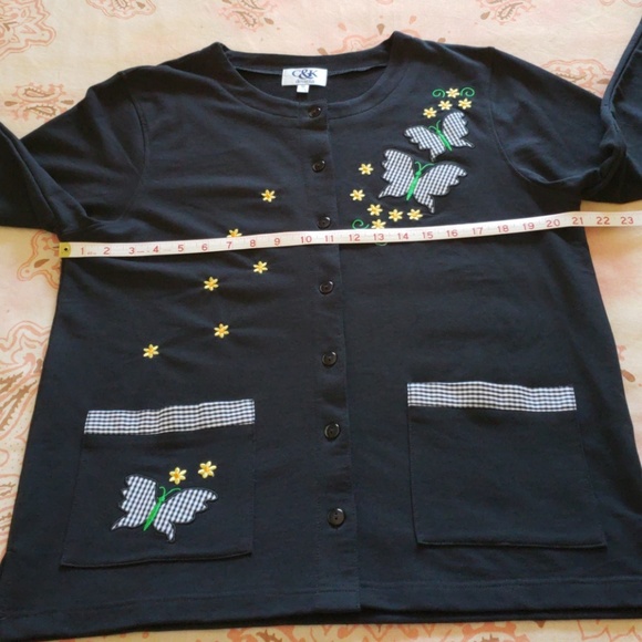 Butterfly and Flowers Embroidered Cardigan - Picture 8 of 11